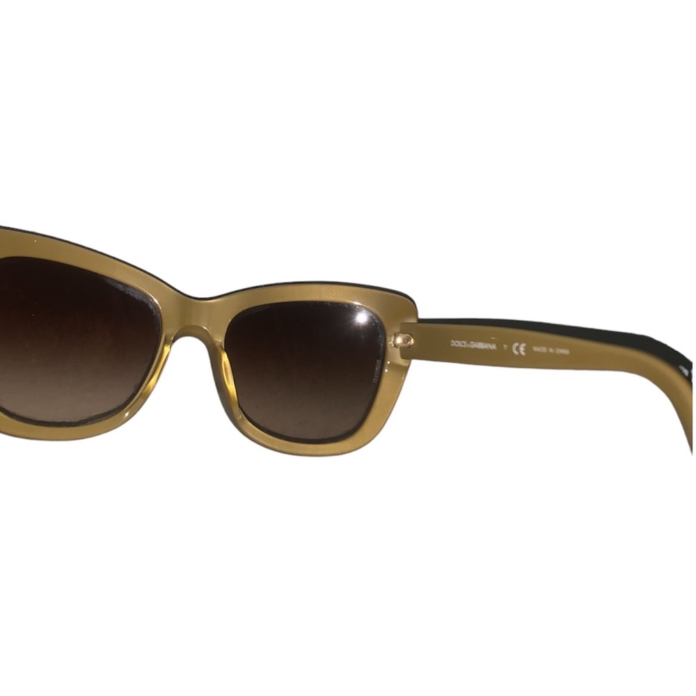 DOLCE & GABBANNA HAVANA ON GOLD / BROWN GRADIENT SUNGLASSES - Picture 5 of 5